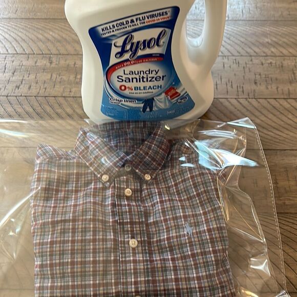 Ralph Lauren 💯 Cotton Natural Stretch Short Sleeve Shirt Unisex - Picture 16 of 17